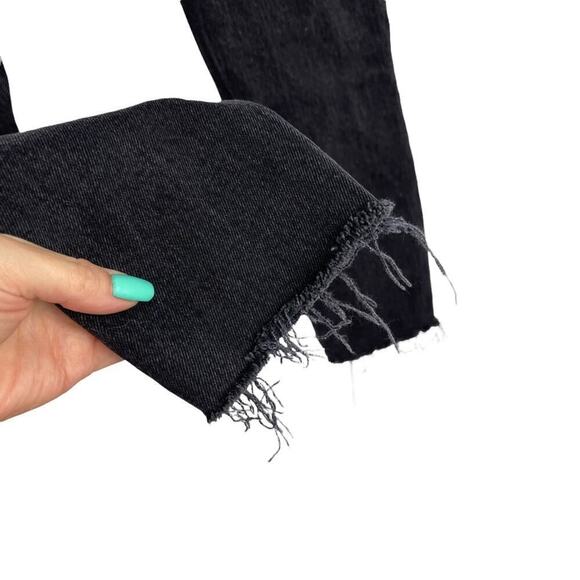 Abercrombie & Fitch Curve Love High Rise Skinny Distressed Jean Faded Black 25/0 - Picture 14 of 16